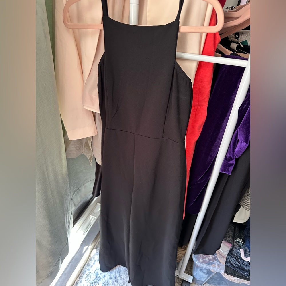 Boohoo Black Strapless Jumpsuit